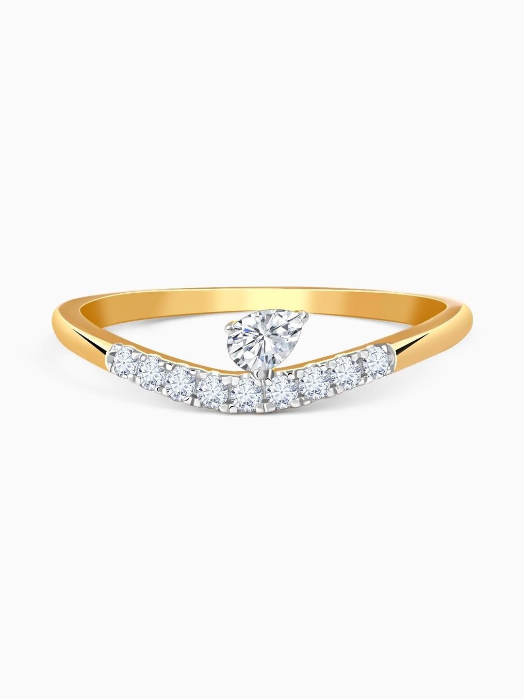 GIVA 9Kt Gold With 0.21 Carat Lab Grown Diamond Ring-0.97 gms-image-33