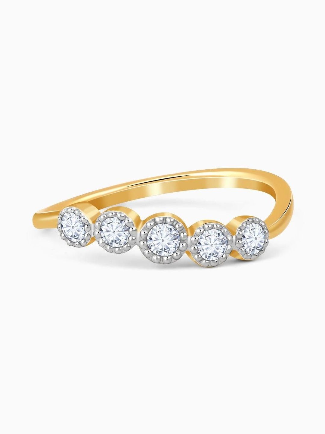 GIVA Women 9Kt Gold Classic Bezel Ring With 0.21 Carat Lab Grown Diamond-1.07 gms-picture-41