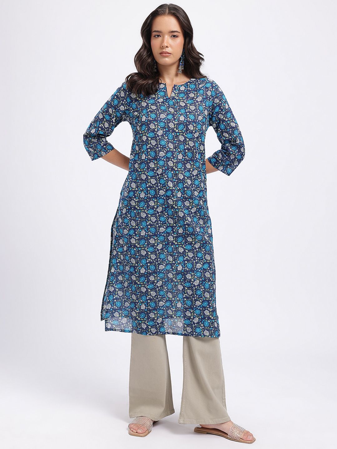 Anouk Rustic Pure Cotton Floral Printed Kurta-picture-42
