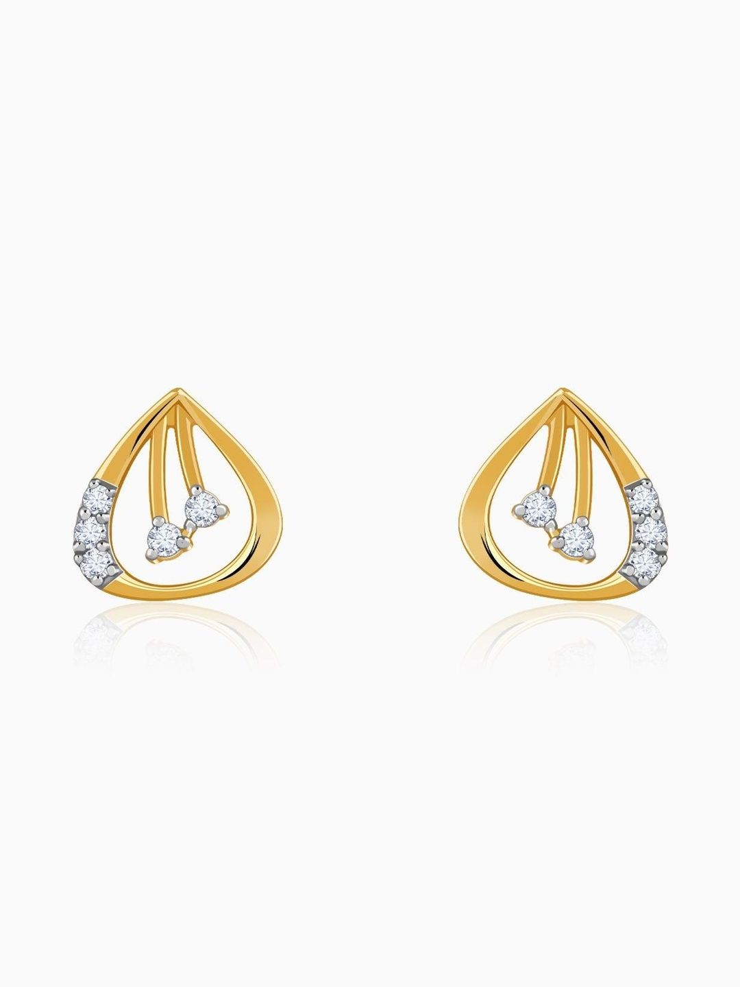 GIVA 9Kt Gold Stud Earrings With Lab Grown Diamond-1.02 gms-image-31