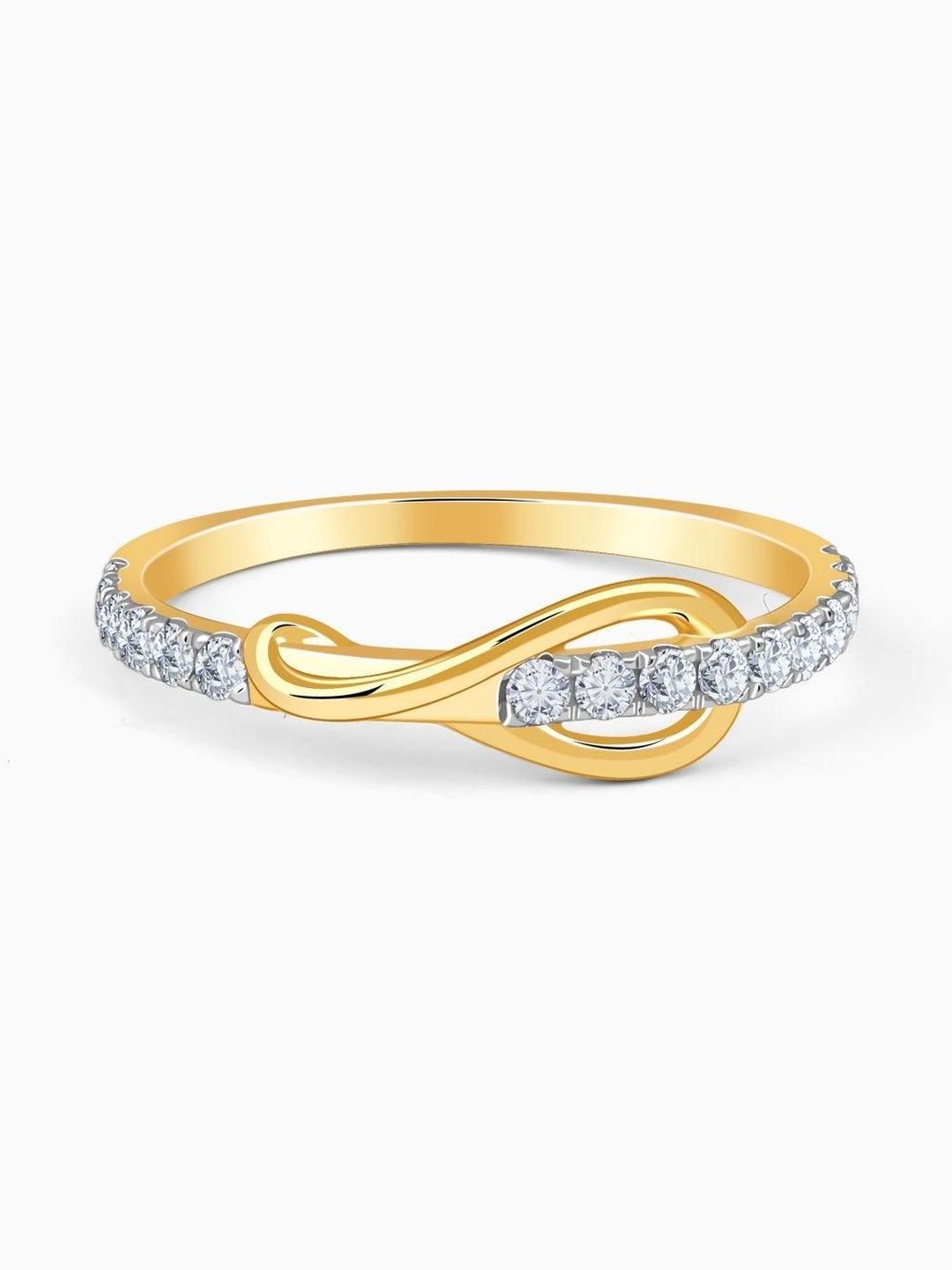 GIVA Women 9Kt Gold Regal Rise Ring With 0.27 Carat Lab Grown Diamond-1.08 gms-picture-42