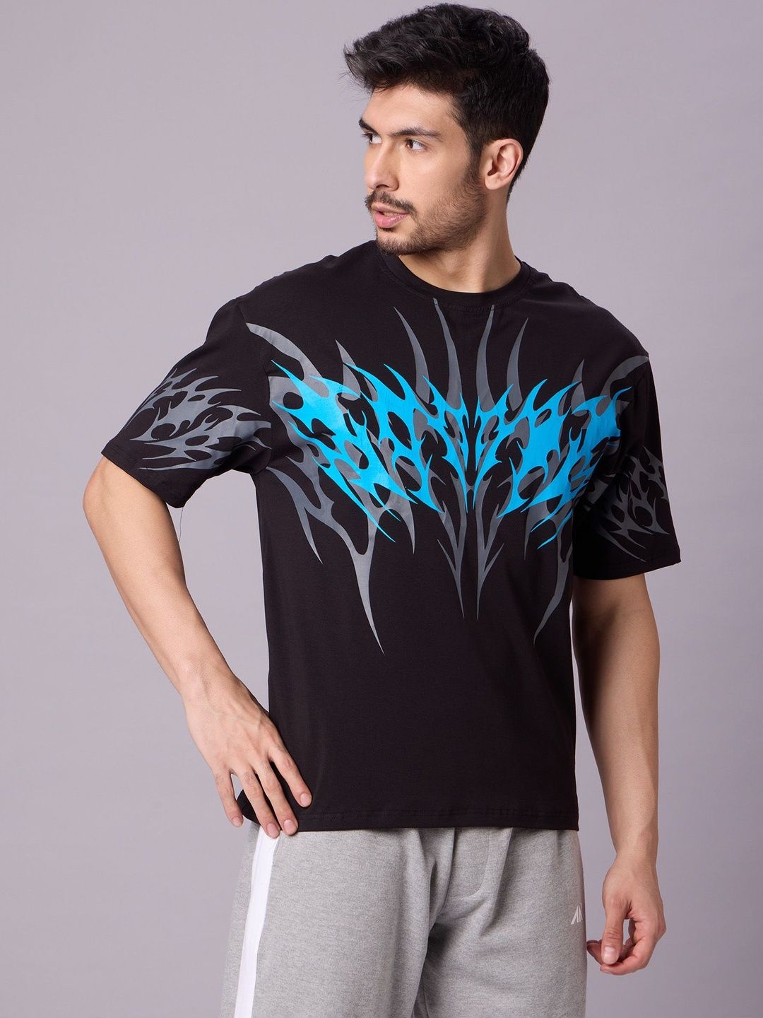 AESTHETIC NATION Men Graphic Printed Oversized T-shirt-picture-15