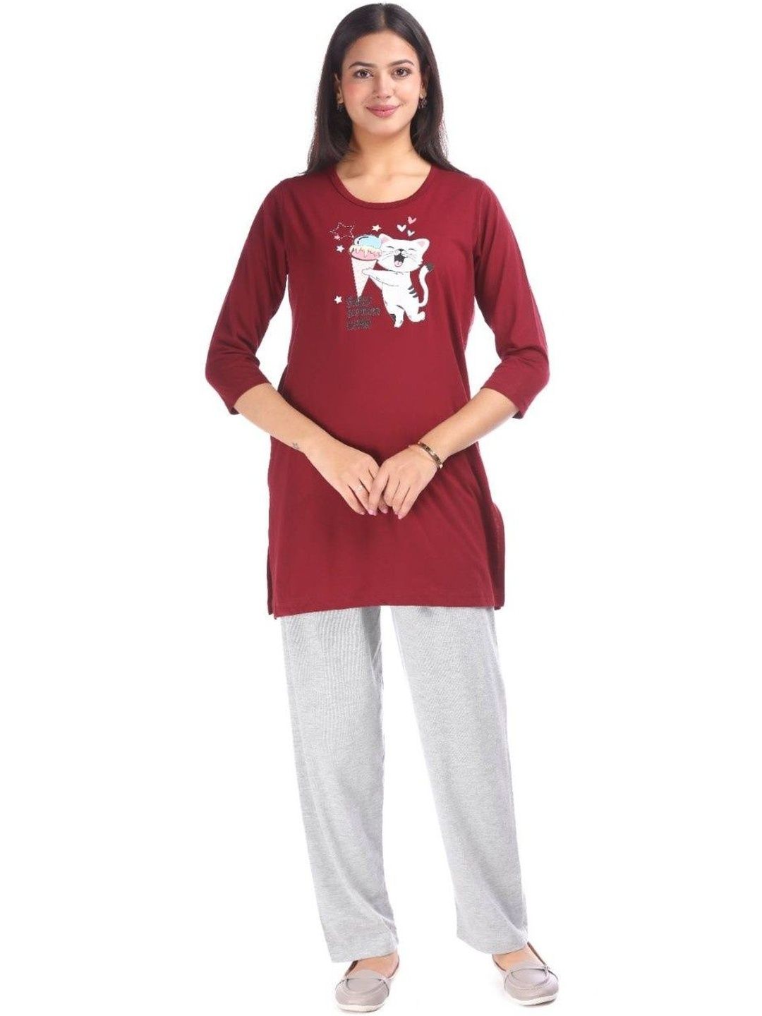 E-MAX Women Printed Night suit-picture-11