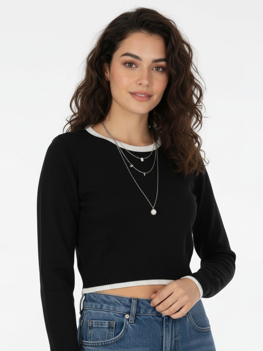 glitchez Slim Fit Crop Pullover-picture-33