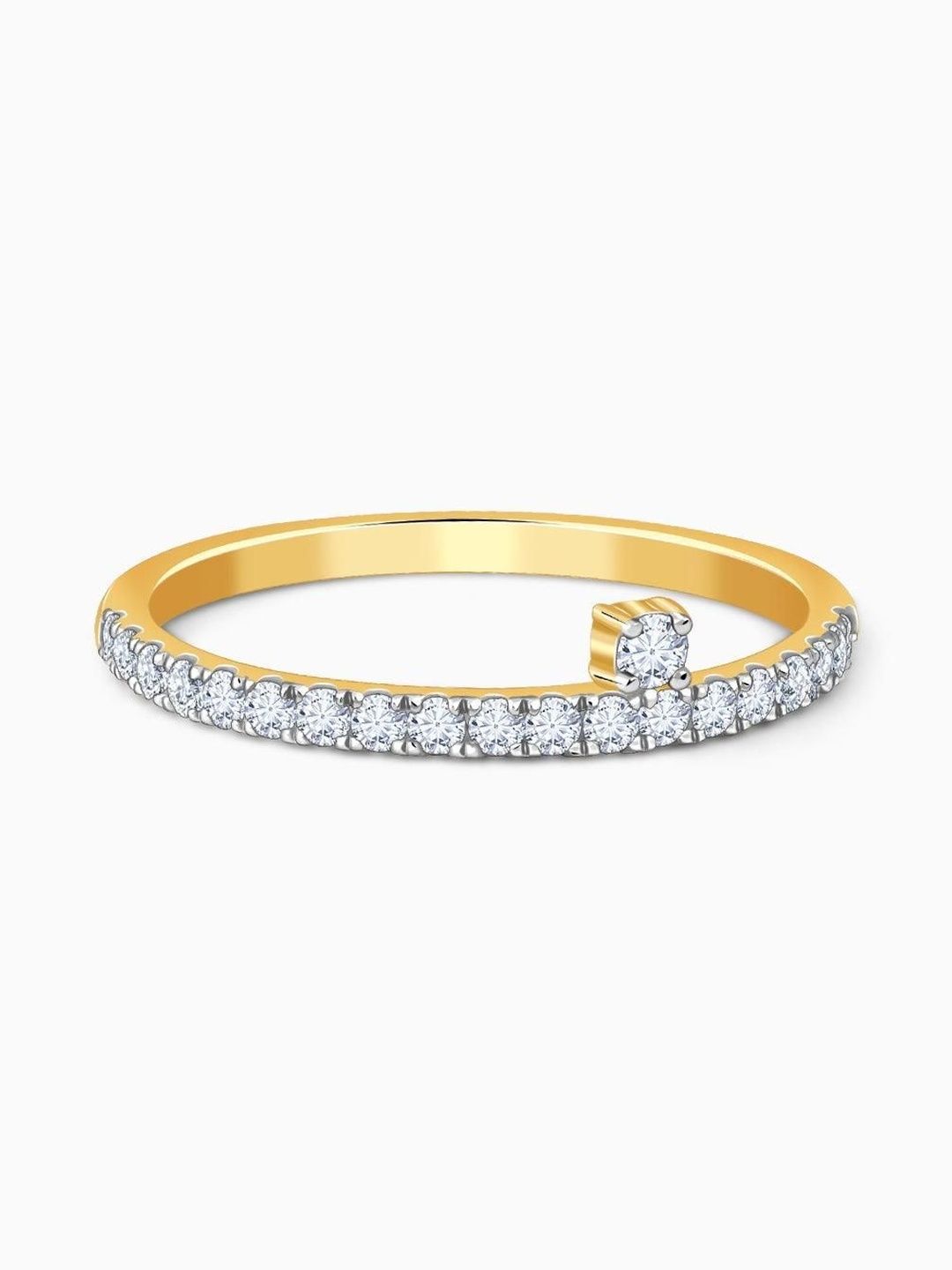 GIVA 9KT Gold Shine Finger Ring With 0.24 Carat Lab Grown Diamond-0.88 gms-image-11