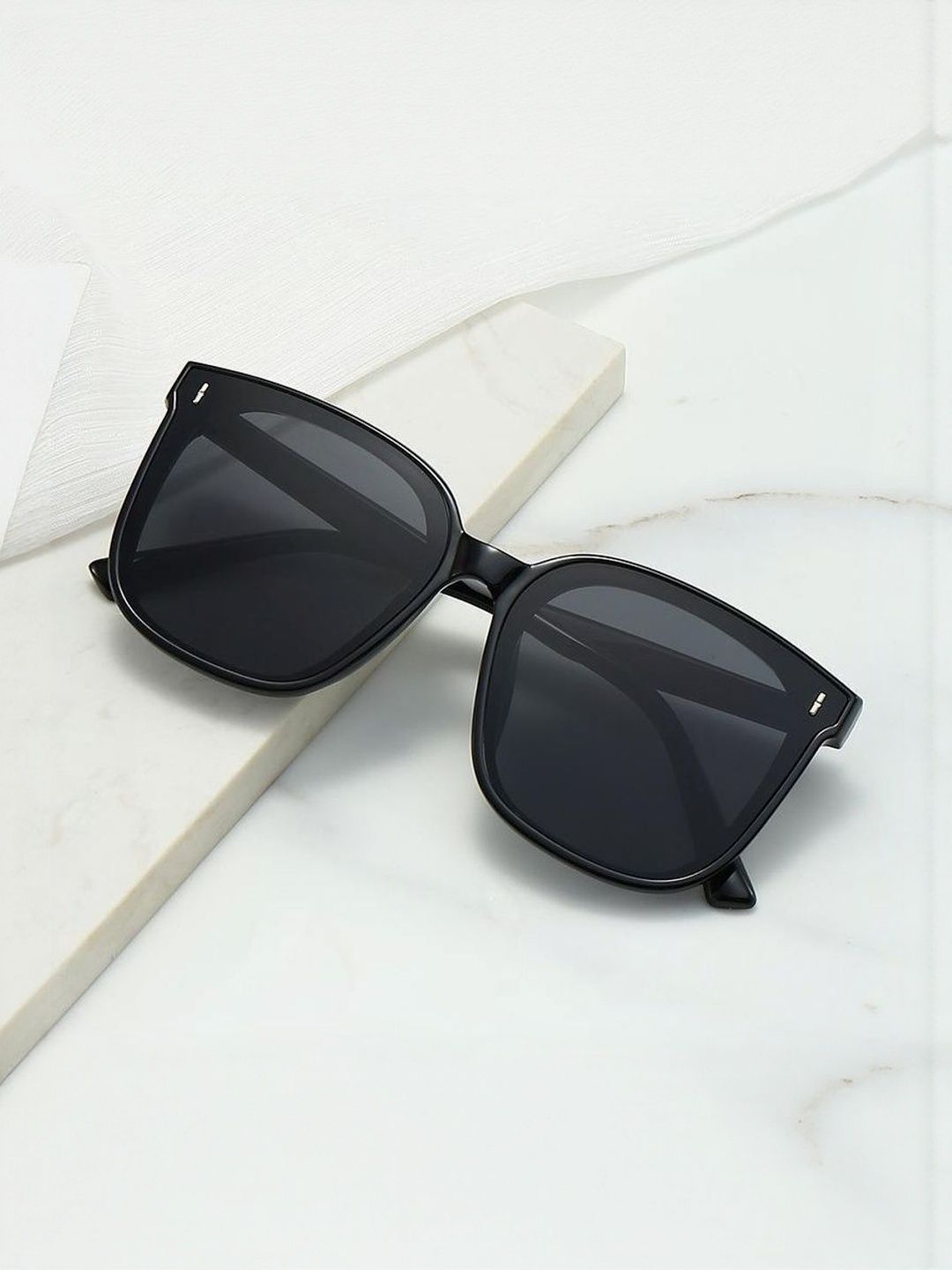 HAYDEN haiza Unisex Black Lens & Black Square Sunglasses with-image-28