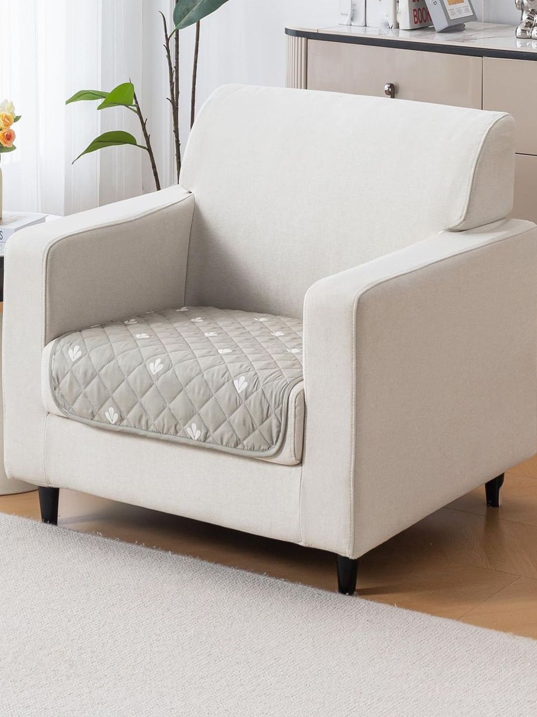 HOUSE OF QUIRK Grey & White Printed Other Sofa Mat 80x60 CM-picture-24