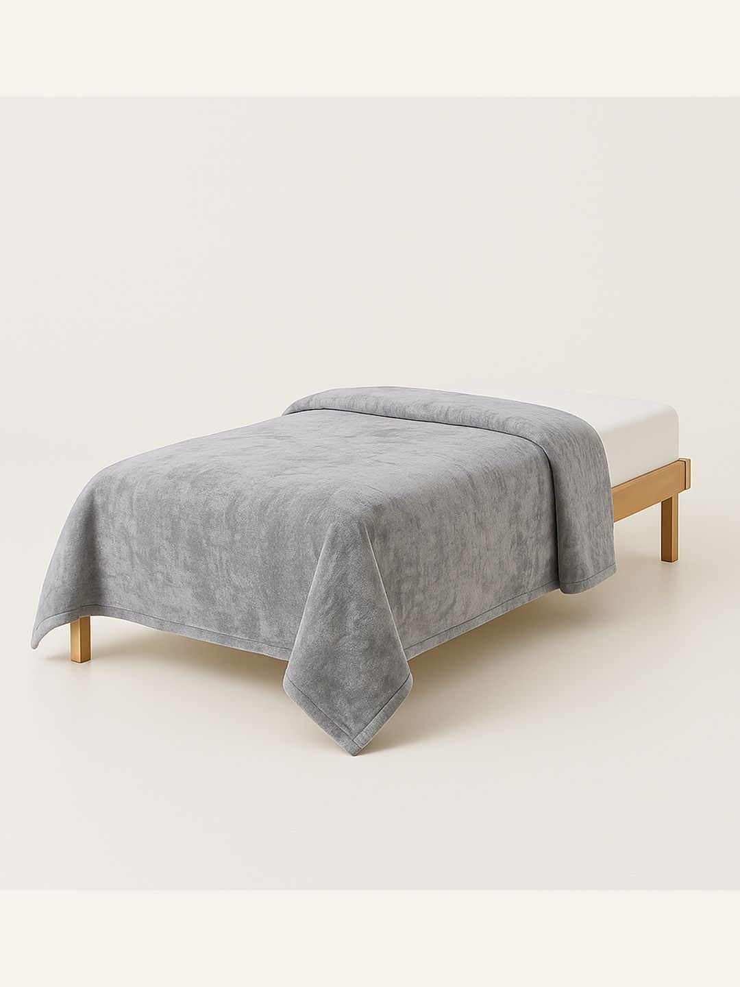 Cortina 350 GSM Mild Winter Solid Single Blanket Grey-picture-36