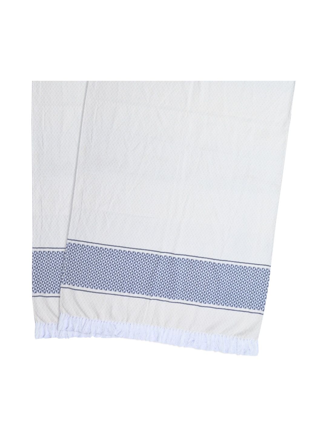 Saral Home Blue Printed Cotton 400 GSM 2Pcs Quick Dry Soft Bath Towel Set- 59" x 29.52 "-picture-31