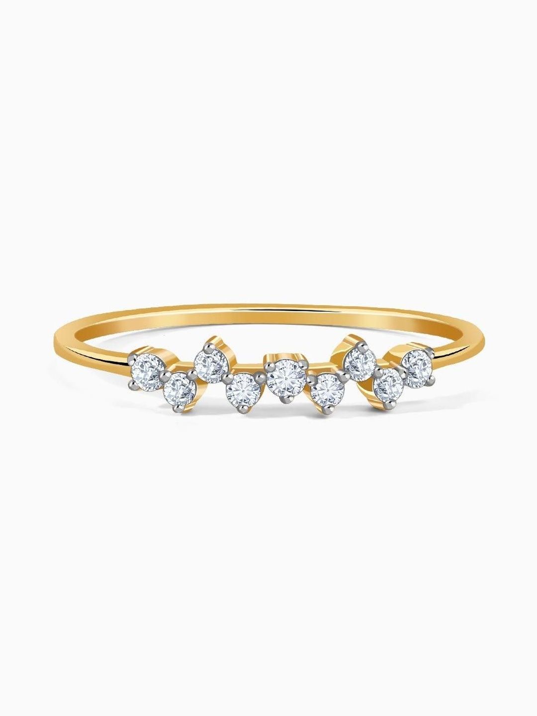 GIVA Women 9Kt Gold Shimmering Lab Ring With 0.11 Carat Lab Grown Diamond-0.59 gms-image-40