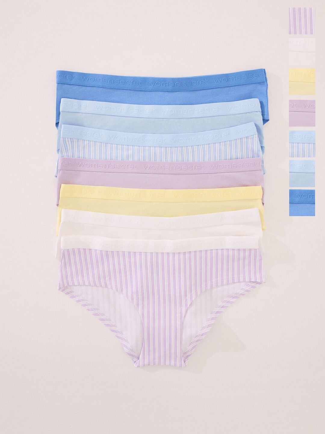 women'secret Pack Of 7 Basic Briefs-Mid-Rise-picture-37