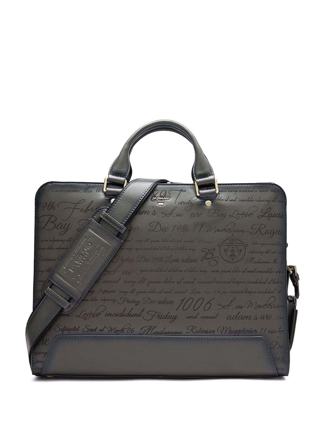 Da Milano Men Leather Laptop Bag-image-10