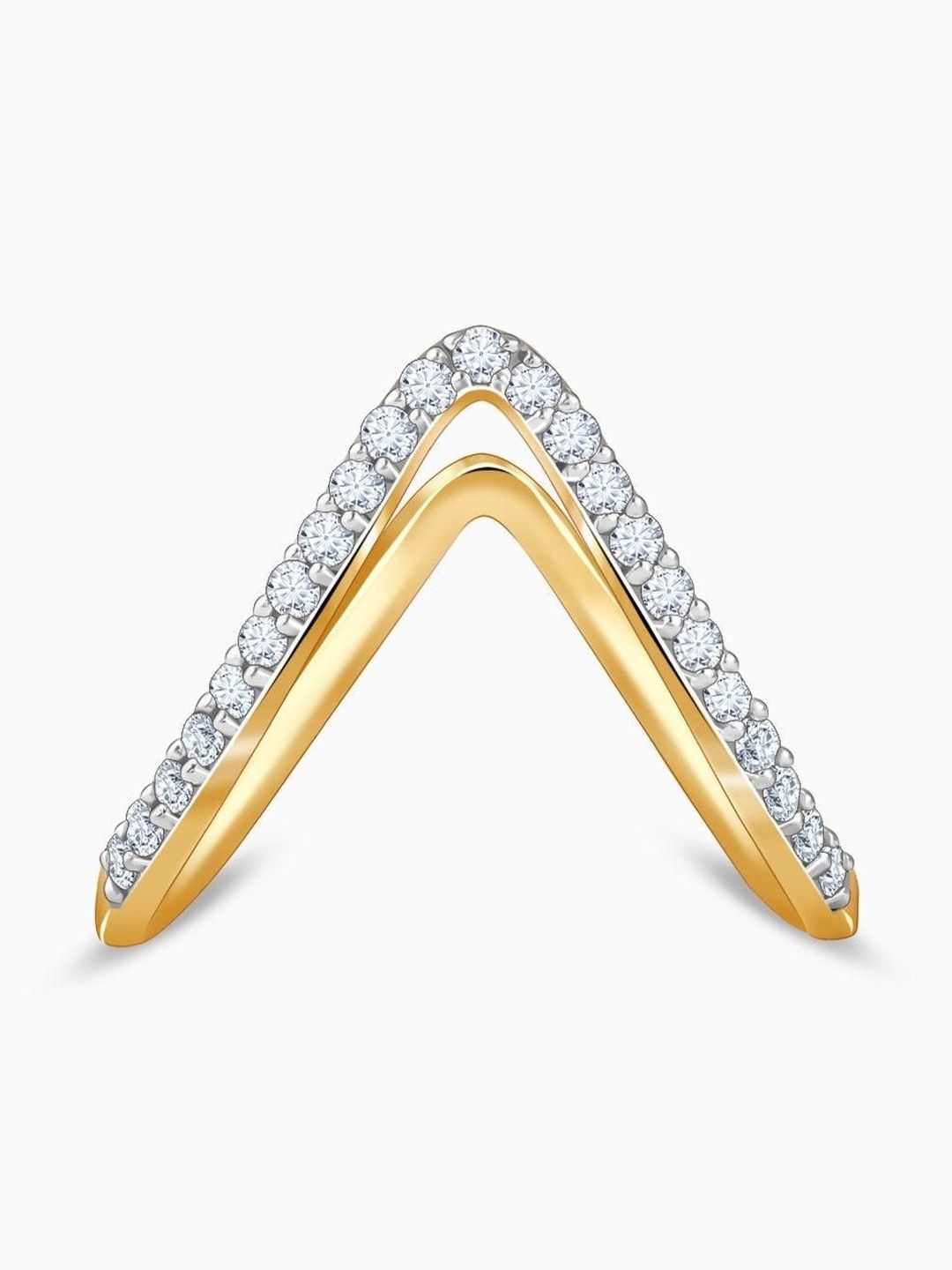 GIVA Women 9Kt Gold Virajpet Vanki Ring With 0.25 Carat Lab Grown Diamond-1.37 gms-image-24