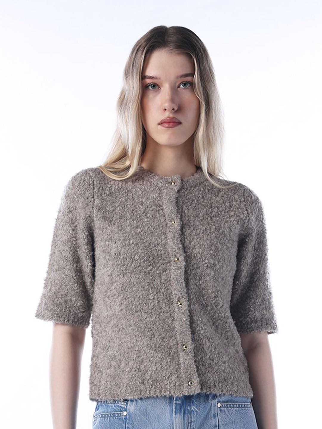 ONLY Women Cardigan with Fuzzy Detail