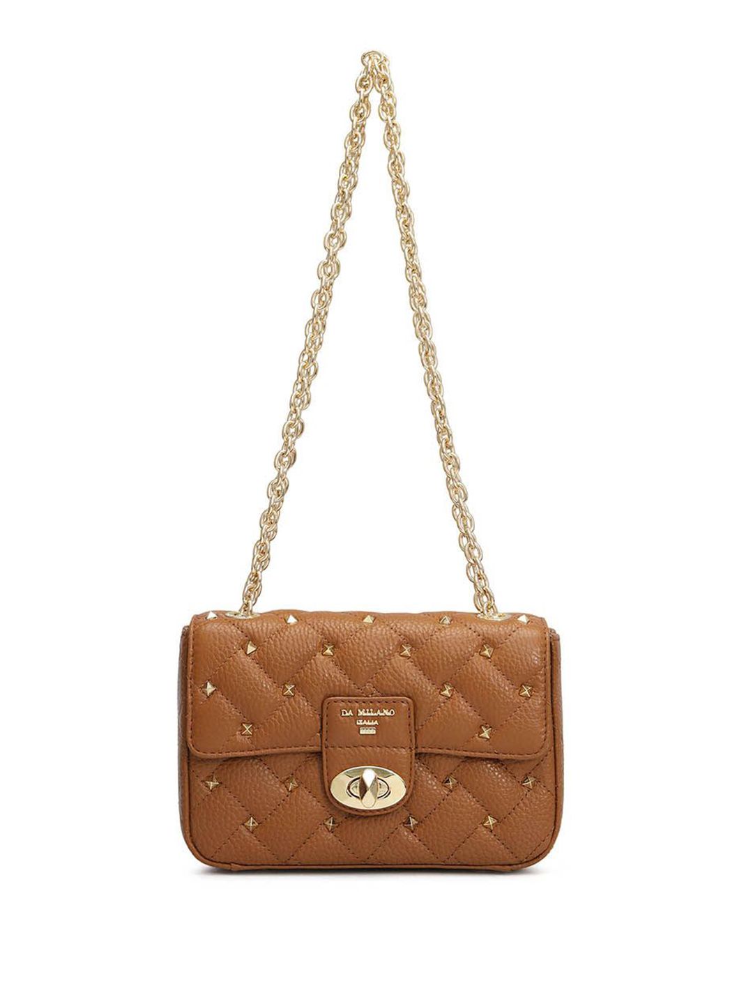 Da Milano Embellished Leather Structured Shoulder Bag with Quilted-picture-48