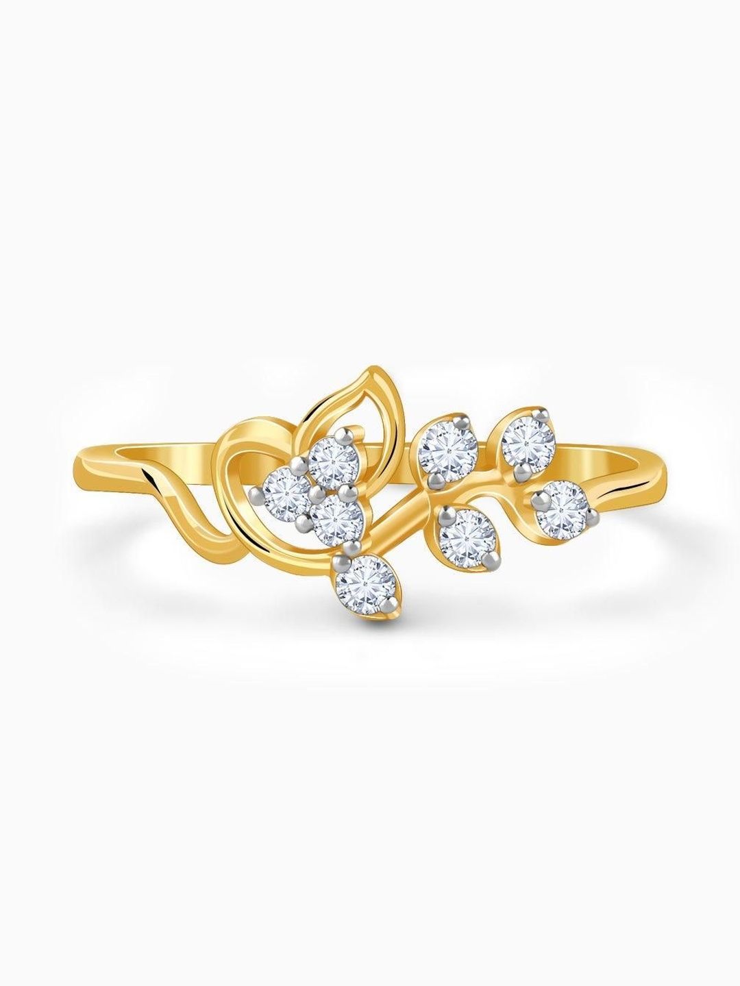 GIVA Women 9Kt Gold With 0.15 Carat Lab Grown Diamond Finger Ring-0.95 gms-image-34