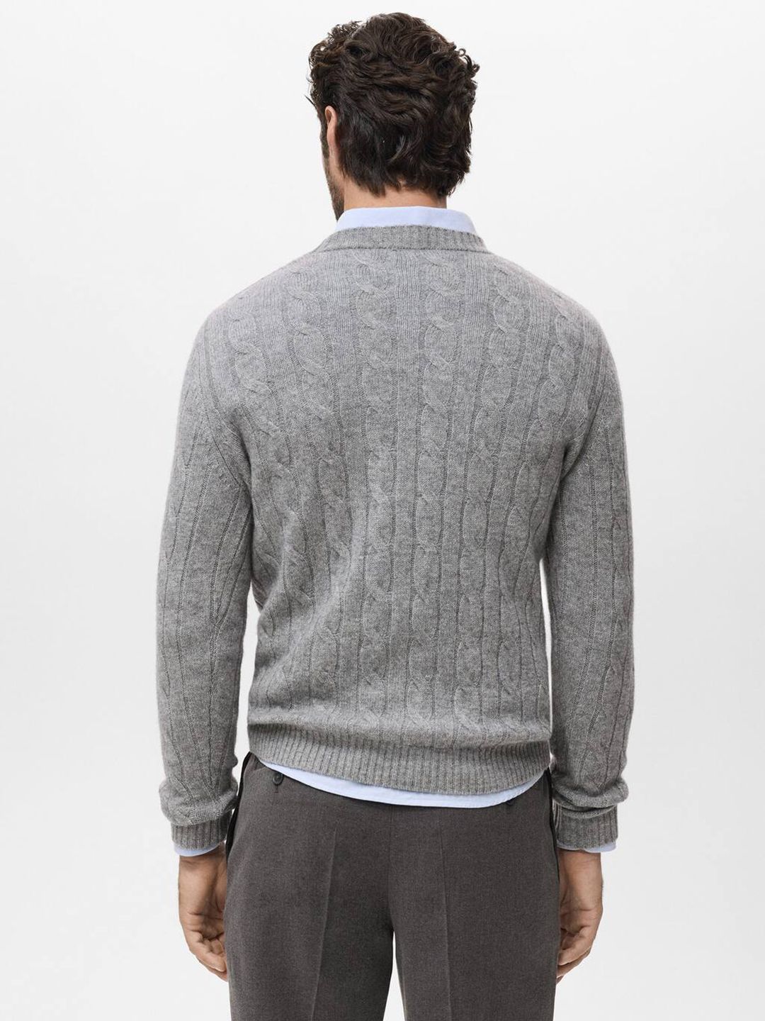 MANGO MAN Cable Knit Woollen Pullover-picture-37