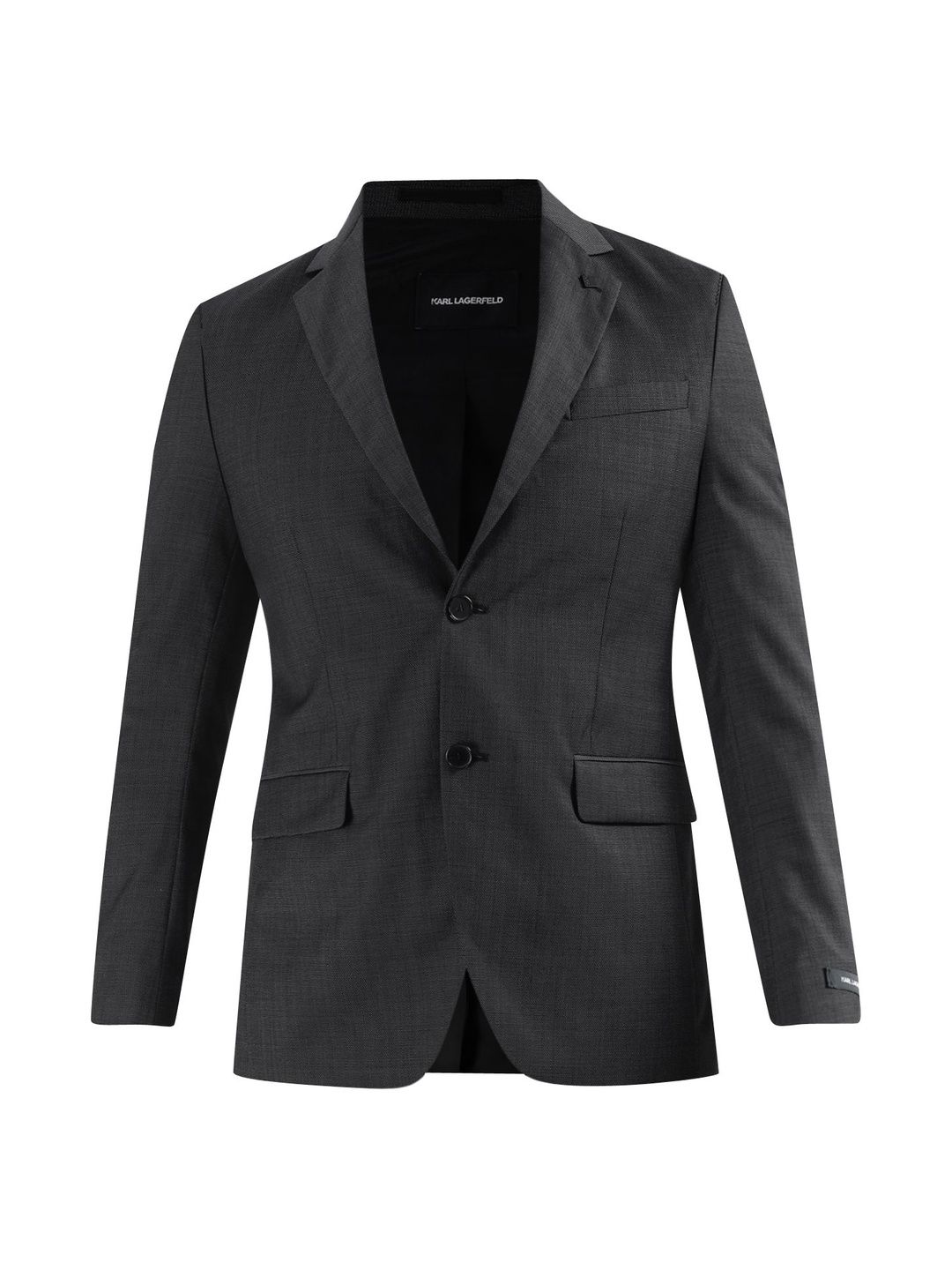 Karl Lagerfeld Men Self Design Notched Lapel Slim Fit Blazer-picture-18
