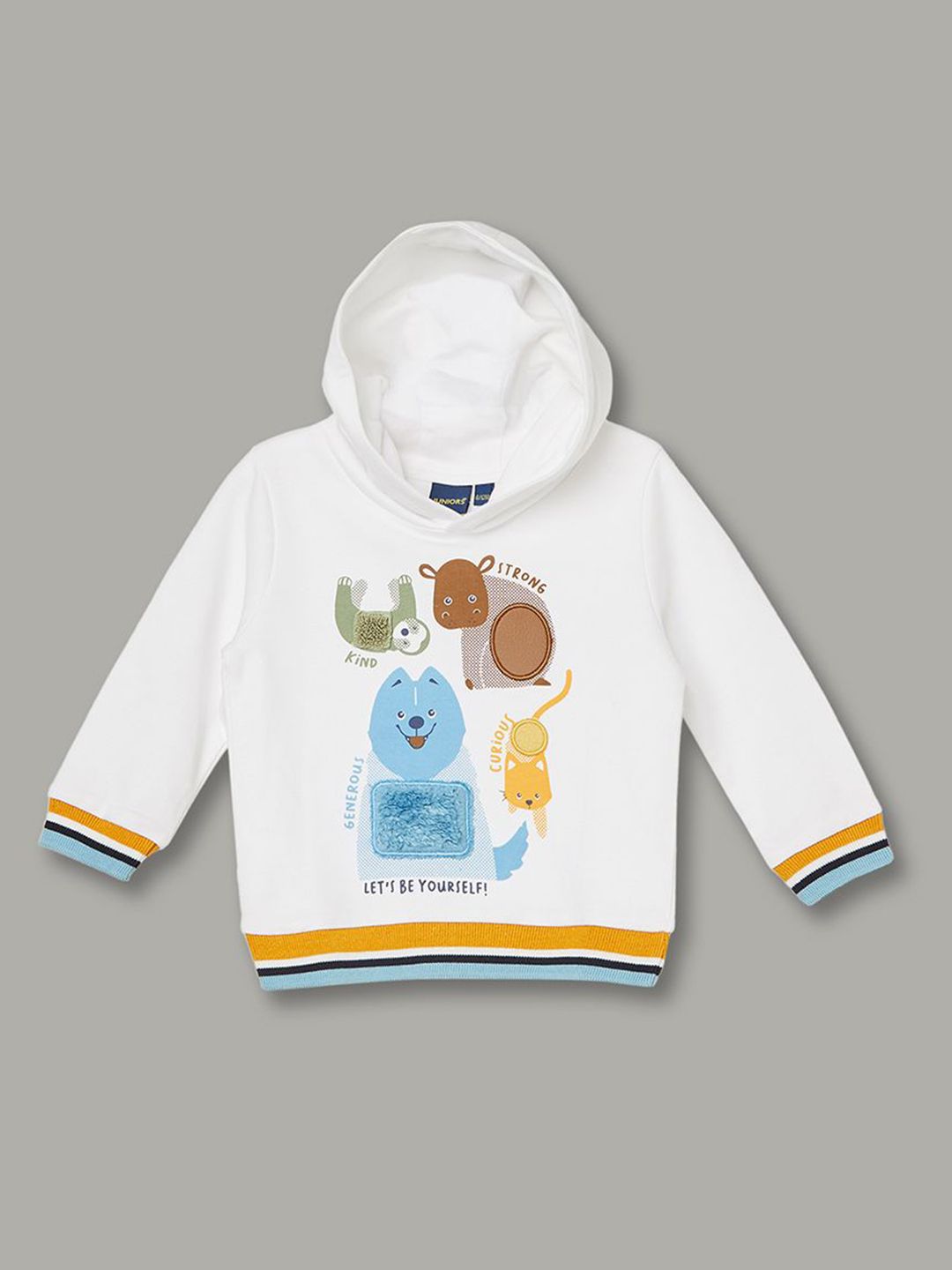 Juniors by Lifestyle Boys Printed Hooded Sweatshirt-image-47
