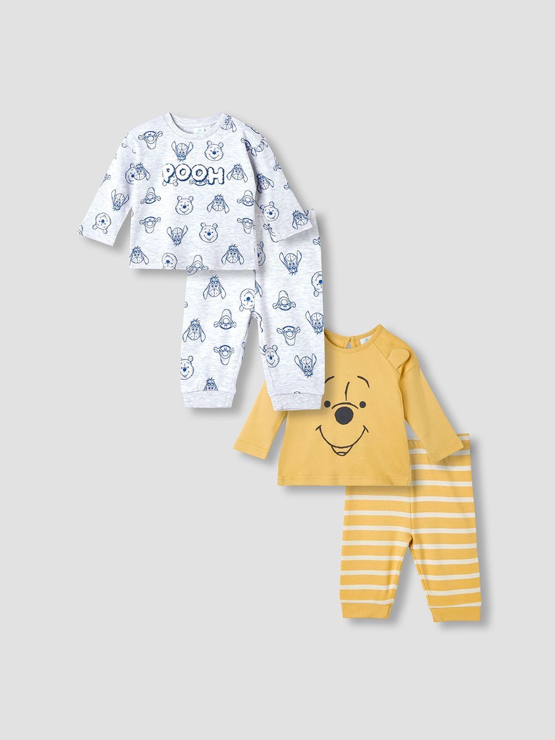 Juniors by Babyshop Boys Pack Of 2 Printed Round Neck Pure Cotton T-shirts With Pyjamas-picture-26