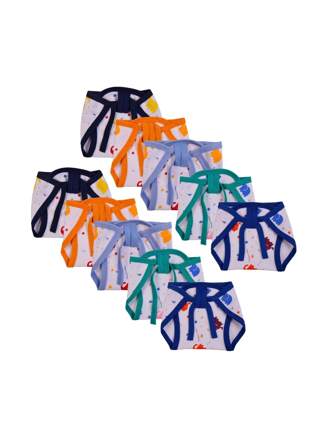 Toddylon Kids Set Of 10 Reusable Long Lasting Baby Cloth Diapers-image-14