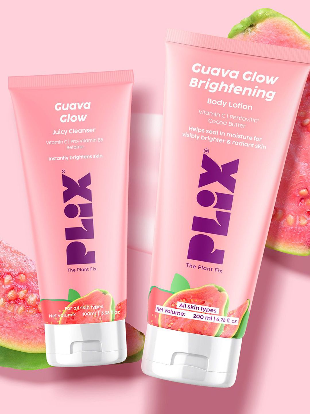 PLIX THE PLANT FIX Set of Guava Glow Cleanser 100ml & Brightening Body Lotion 200ml-picture-36
