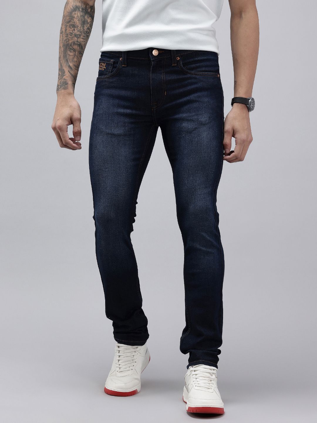 U.S. Polo Assn. Denim Co. Men Regallo Skinny Fit Heavy Fade Stretchable Jeans-image-46