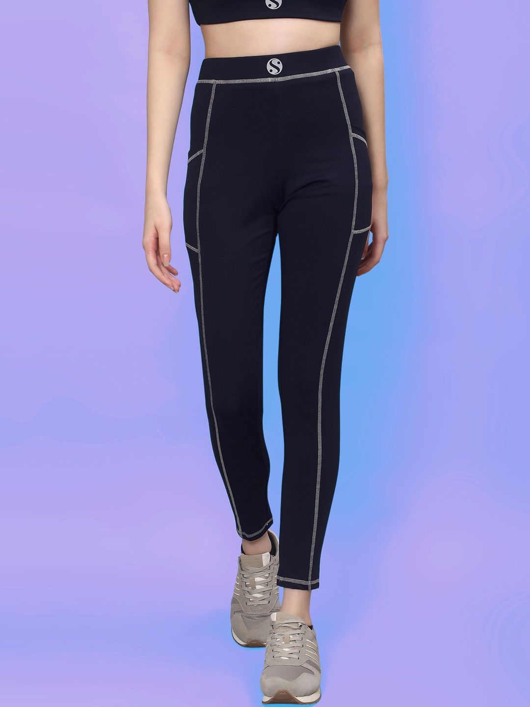 SAKARMAA Slim Fit Ankle Length Sports Tights-image-27
