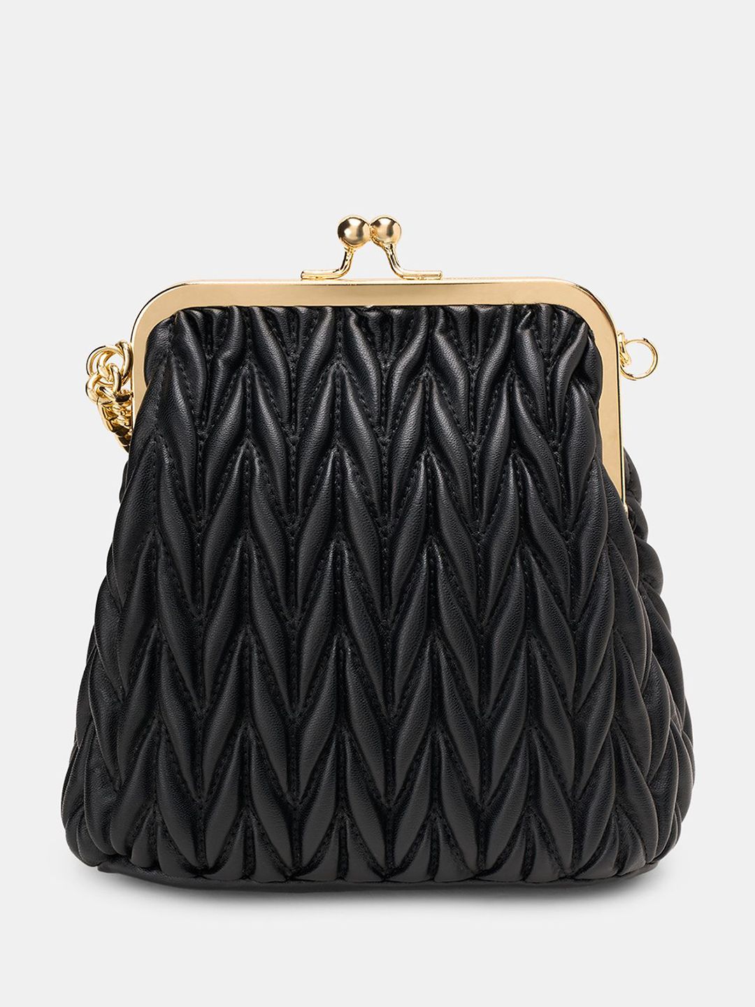 Forever Glam by Pantaloons Textured Box Clutch-picture-10