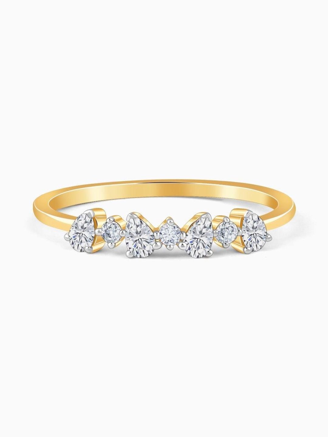 GIVA Women 9Kt Gold Dew Shine Ring With 0.25 Carat Lab Grown Diamond-0.88 gms-image-35