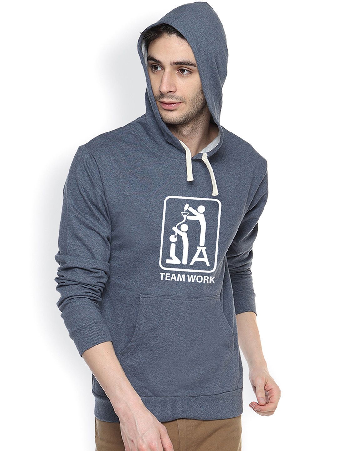 Campus Sutra Men Printed Hooded Sweatshirt-image-20