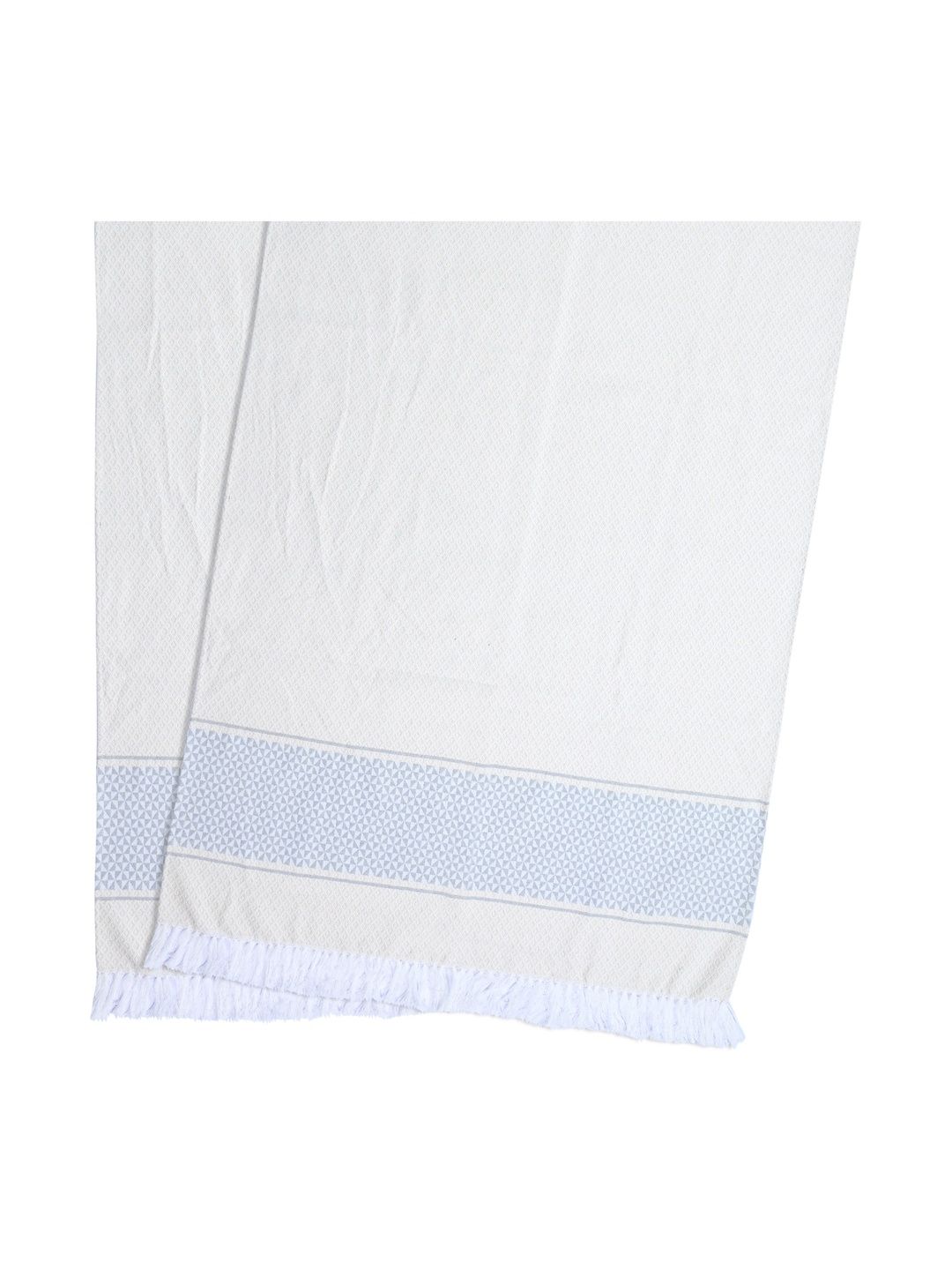 Saral Home Grey & Blue 2 Pieces Striped Cotton 400 GSM Towel Set-picture-18