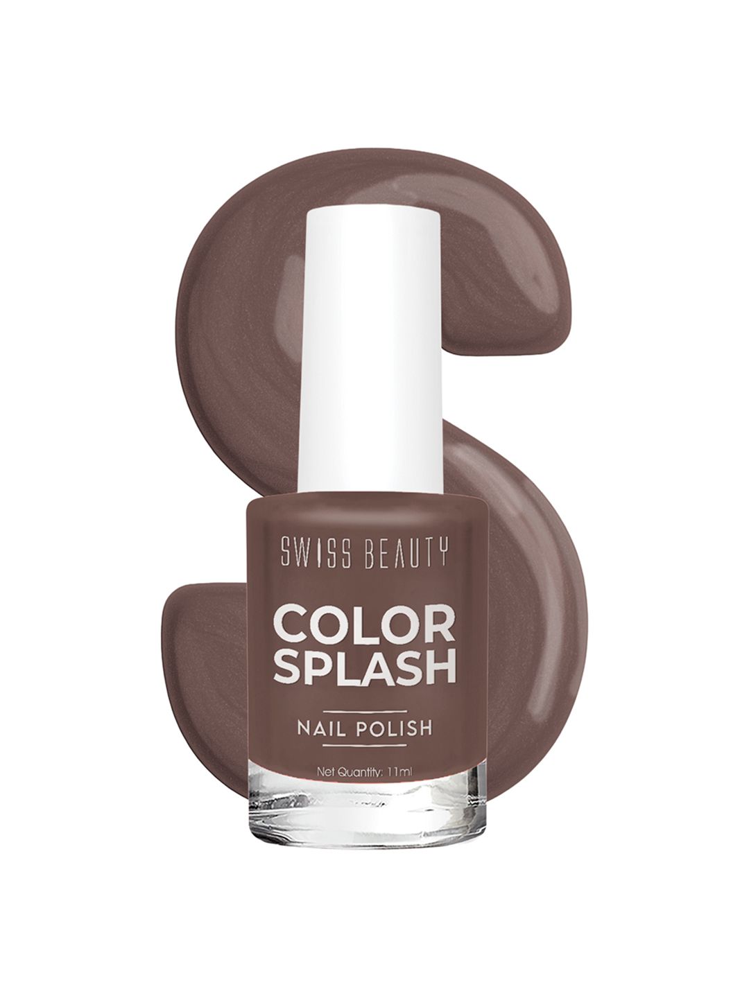 SWISS BEAUTY Color Splash Glossy Long-Lasting Nail Polish 11ml - Mocha Mousse-picture-31