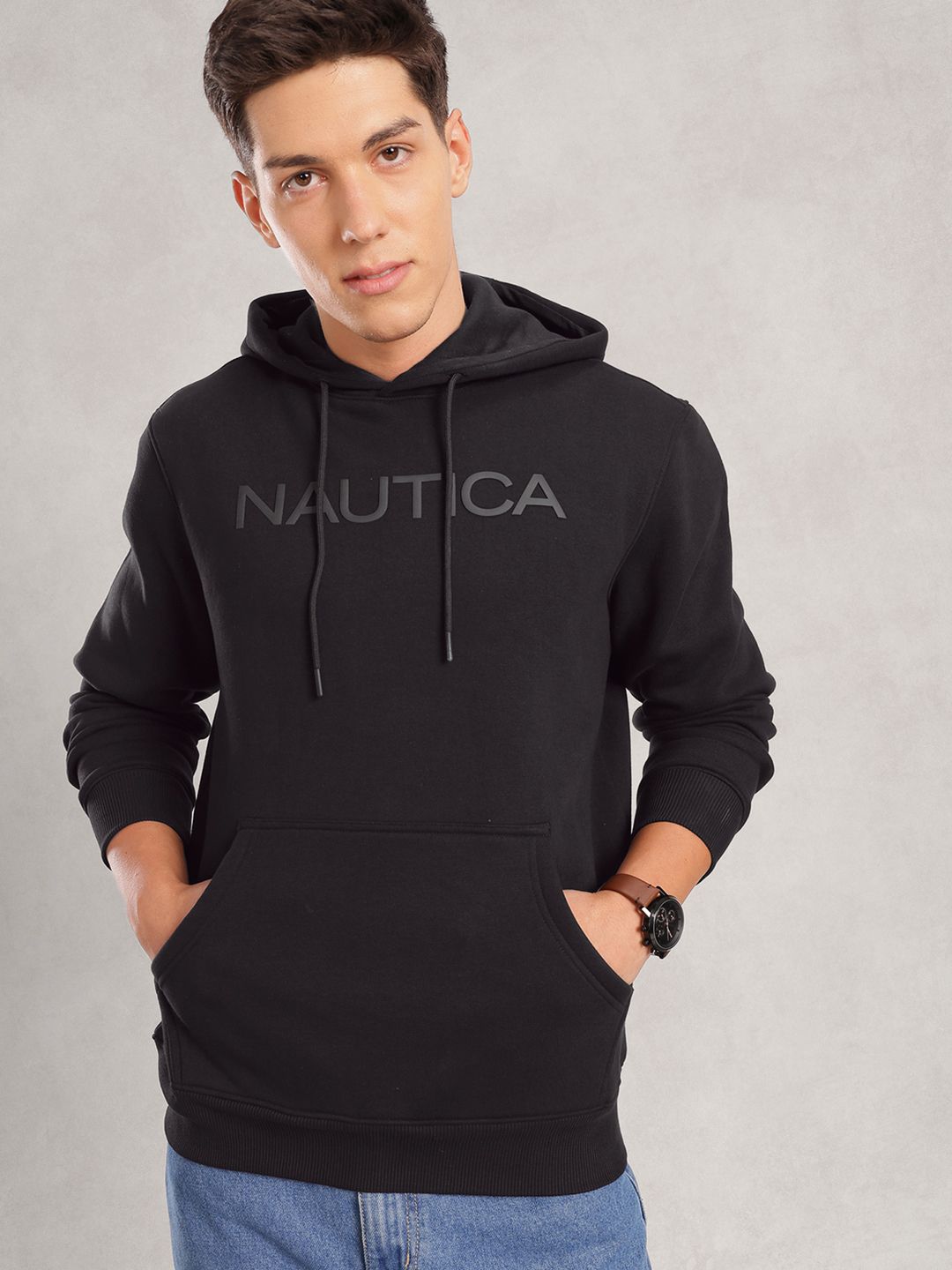 Nautica Brand Logo Hooded Sweatshirt-image-18