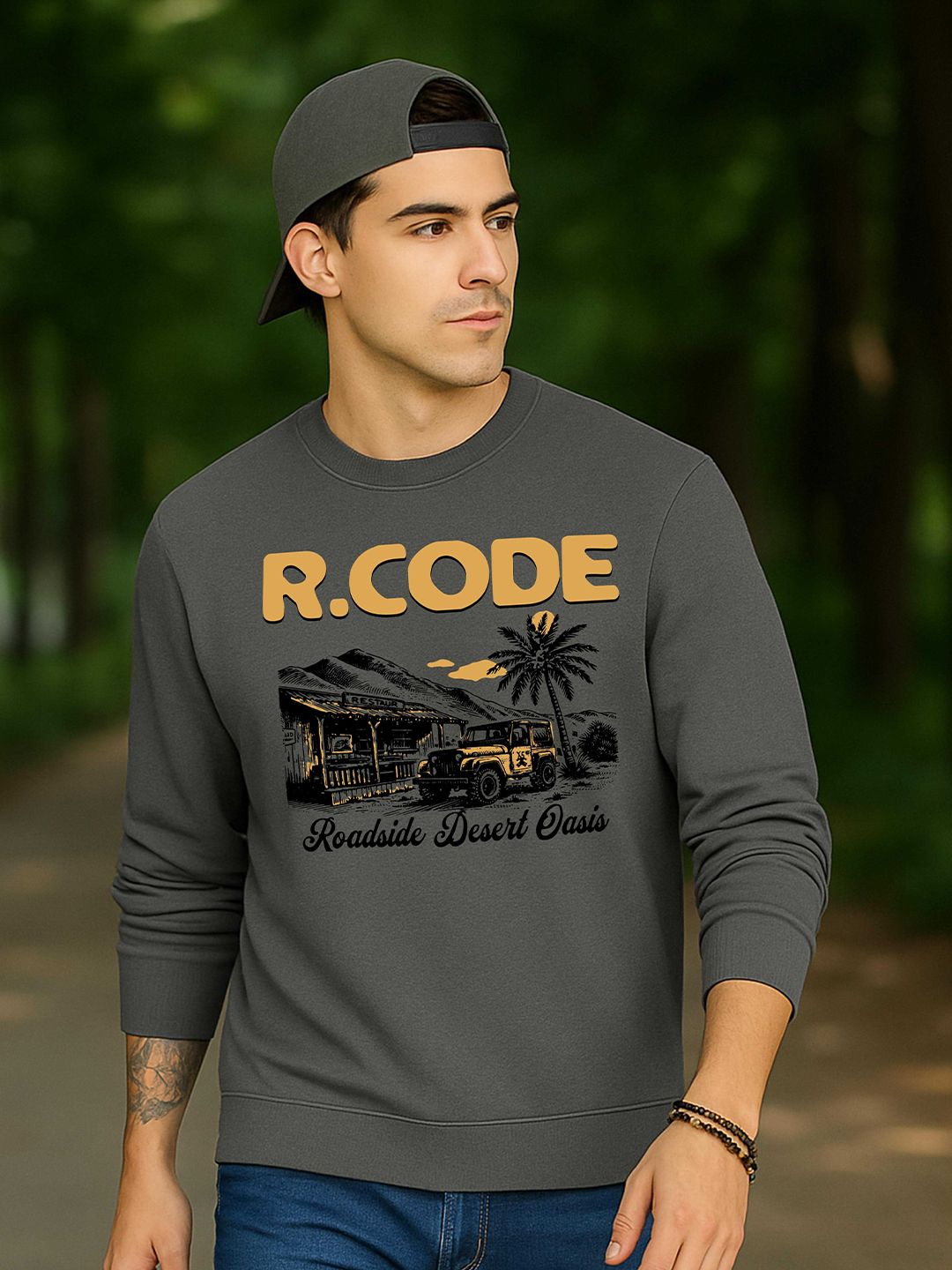 R.Code by The Roadster Life Co. Men Printed Sweatshirt-picture-15