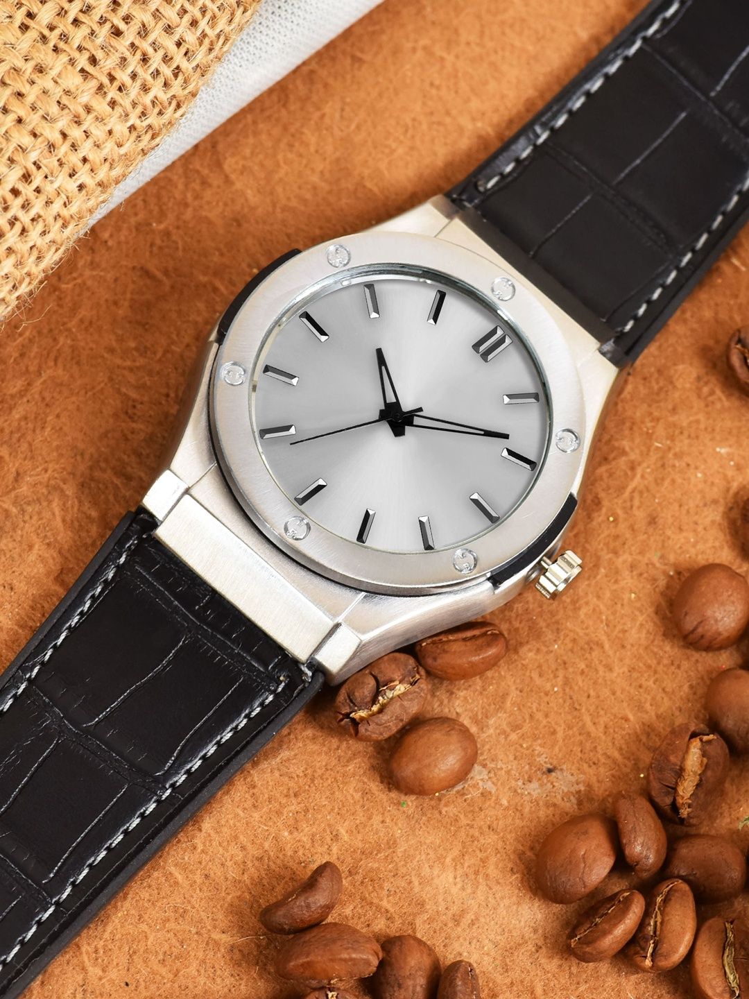 SWADESI STUFF Men Round Dial & Regular Straps Analogue Watch SDS 163 SILVER 2035-picture-31