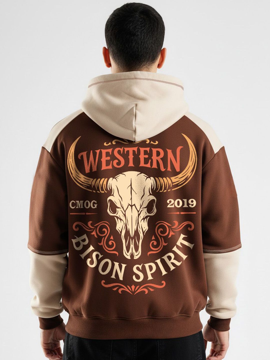 Crazymonk Men Printed Hooded Sweatshirt-picture-22