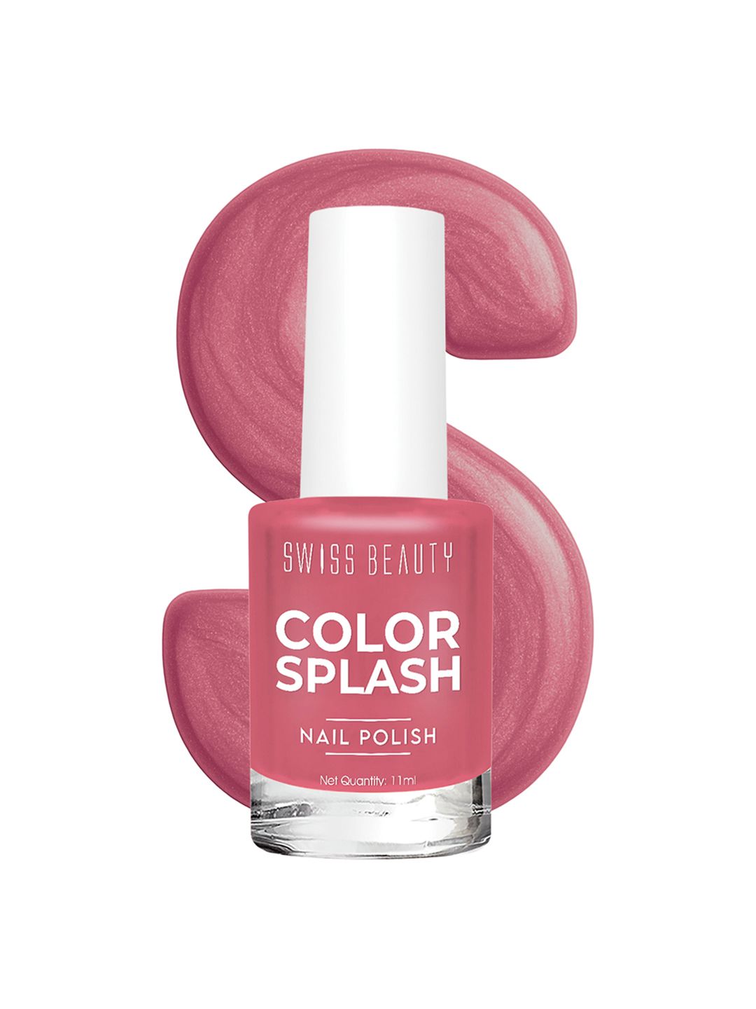 SWISS BEAUTY Color Splash Glossy Long-Lasting Nail Polish 11ml - Crimson Pink-picture-23