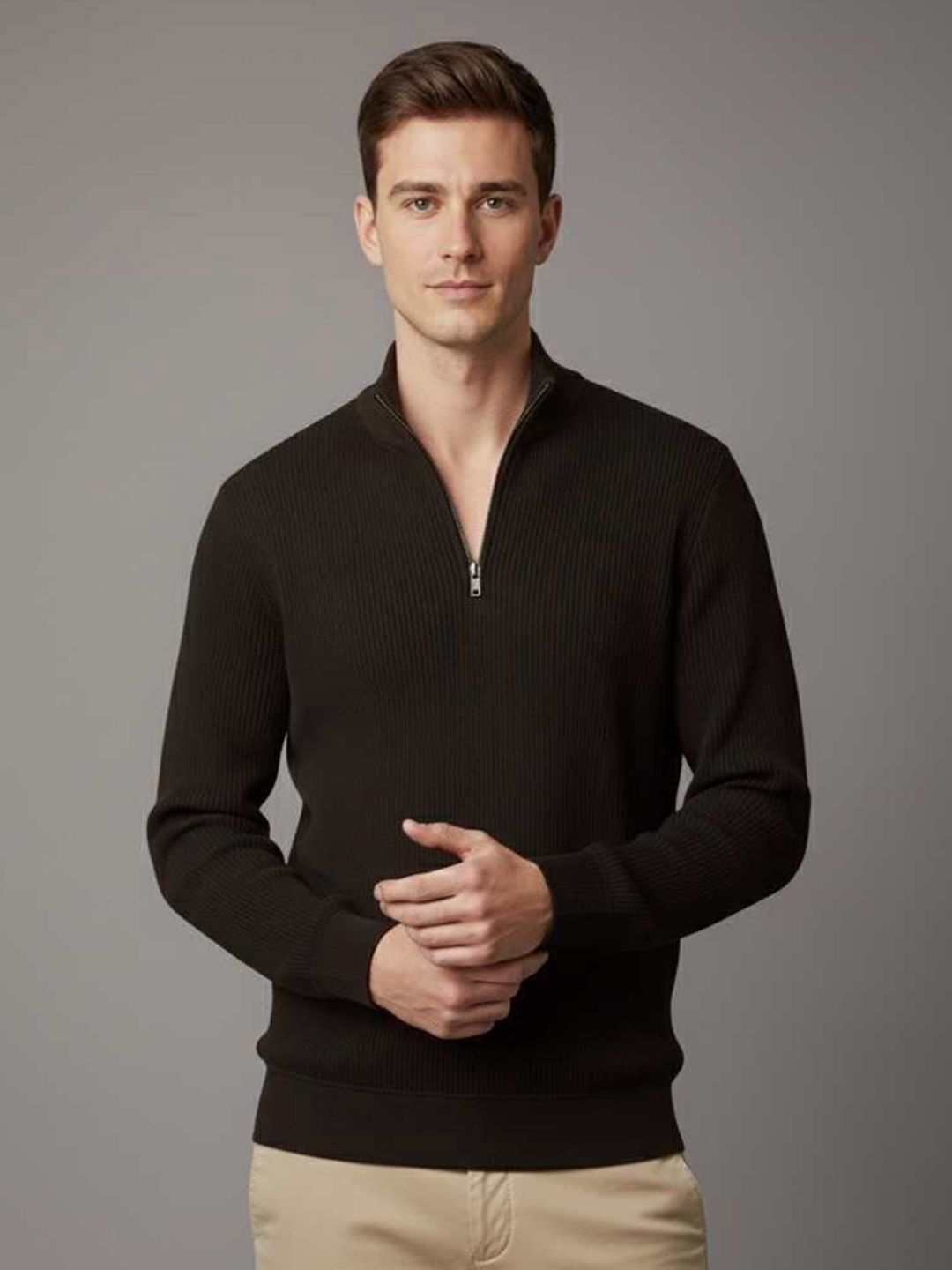 fashlook Men Ribbed Woollen Pullover-picture-51