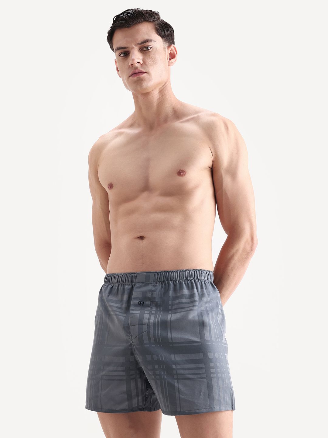 RARE RABBIT Checked Cotton Boxer-picture-33