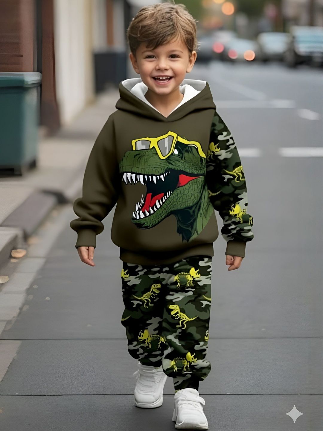 ELPIXIE FASHION Kids Printed Hooded Long Sleeves Sweatshirt & Joggers-picture-35