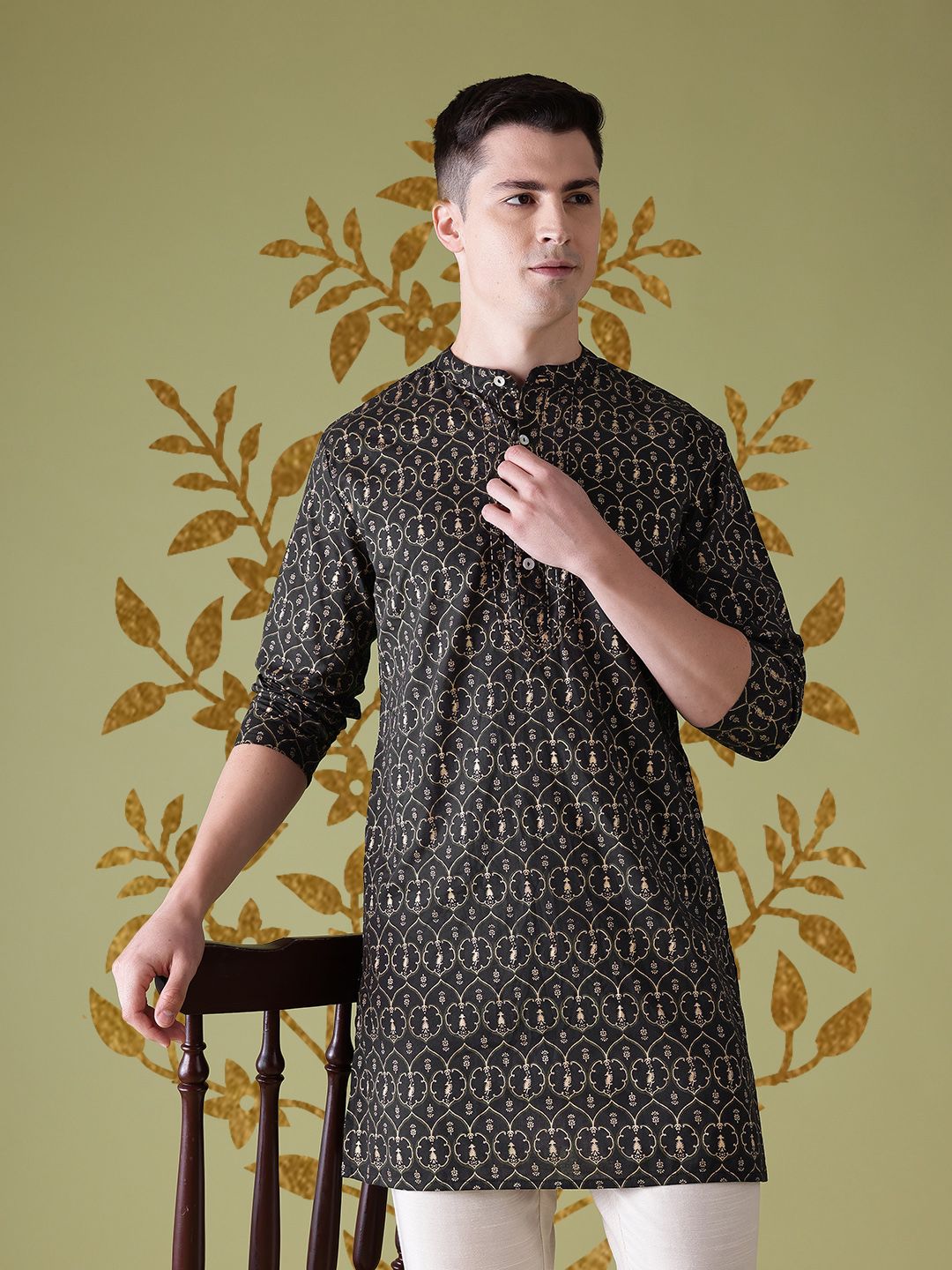 Anouk Ethnic Motifs Printed Pure Cotton Straight Kurta-picture-46