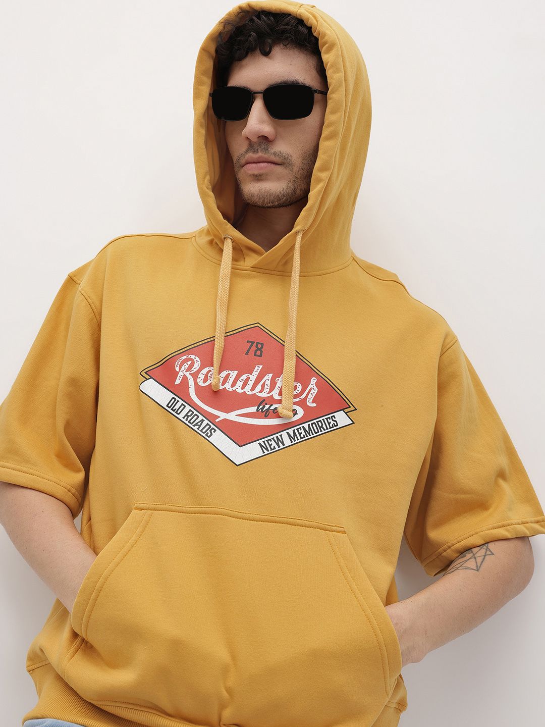 The Roadster Life Co. Relaxed Fit Graphic Printed Sweatshirt-image-2