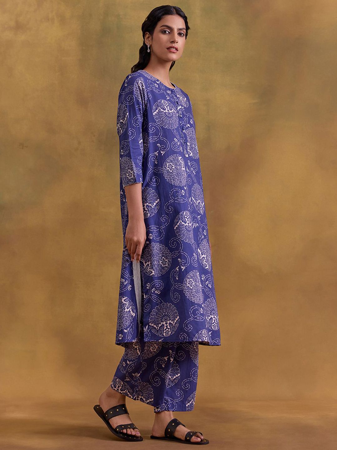 Buy Ancestry Abstract Printed Pure Cotton Straight Kurta - Kurtas for ...