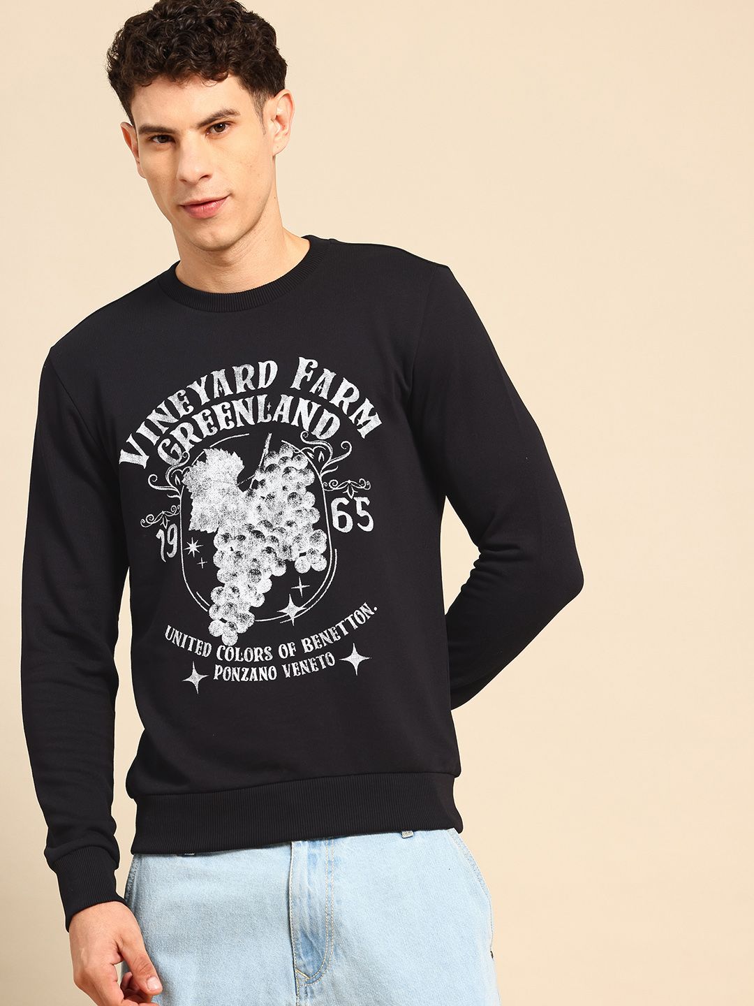United Colors of Benetton Graphic Printed Sweatshirt-image-1