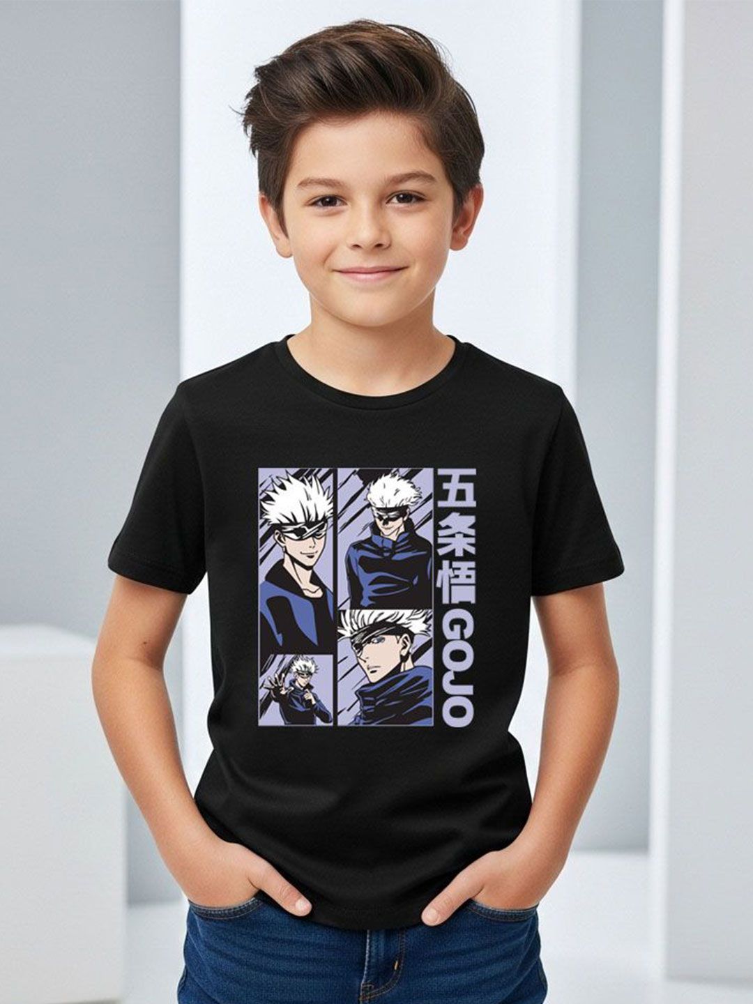 LONDON STREETS Boys Graphic Printed Round Neck Cotton Tshirt-picture-11