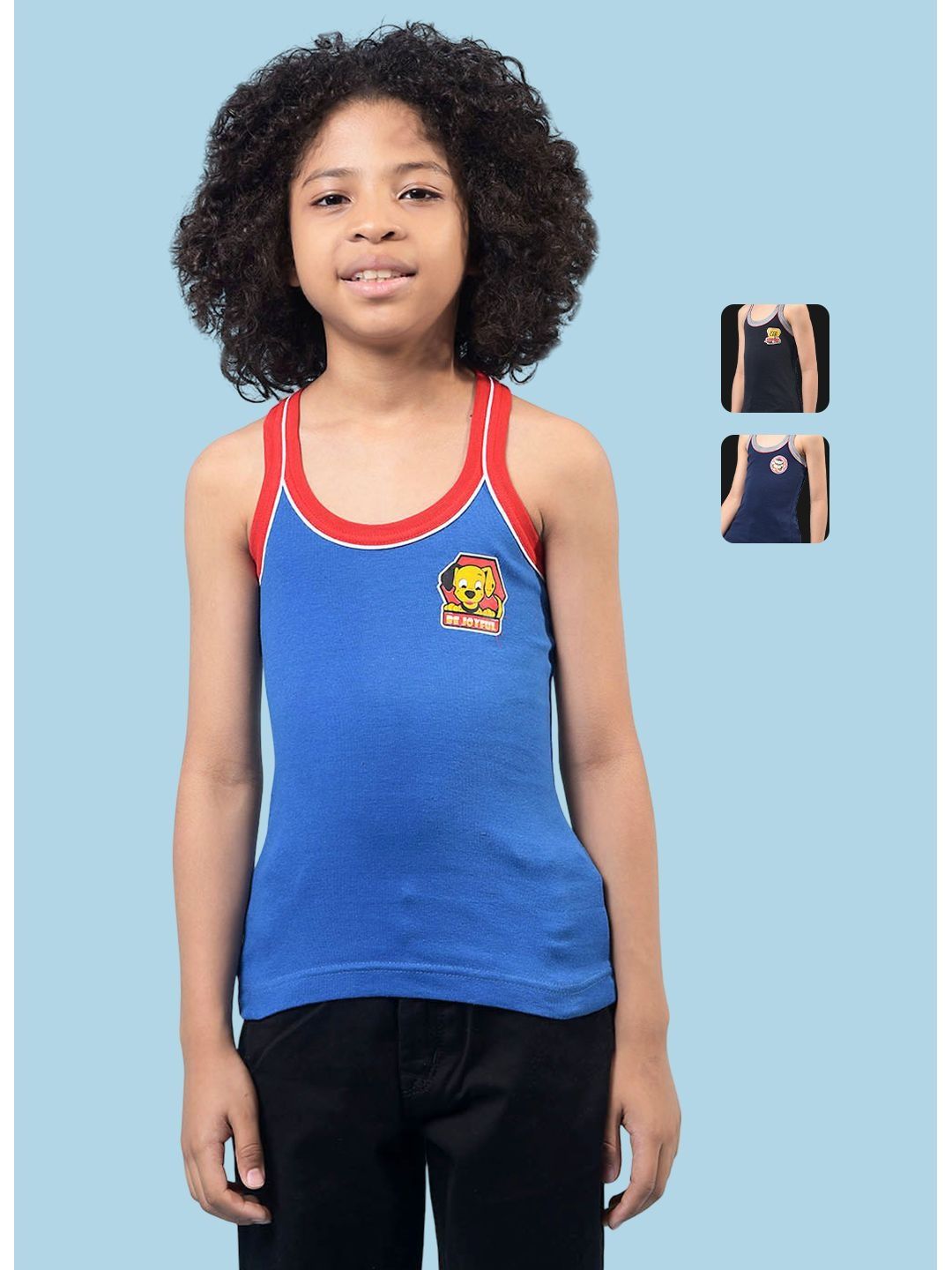 RKG Boys Pack of 3 Assorted Basic Vests-picture-13