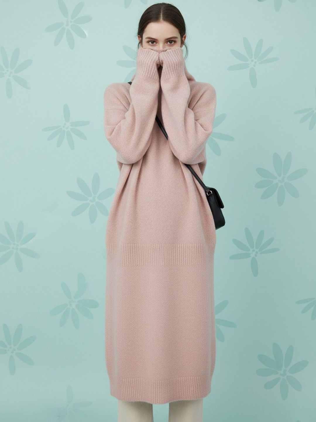 DressBerry Women Long Sleeves Longline Pullover-image-7
