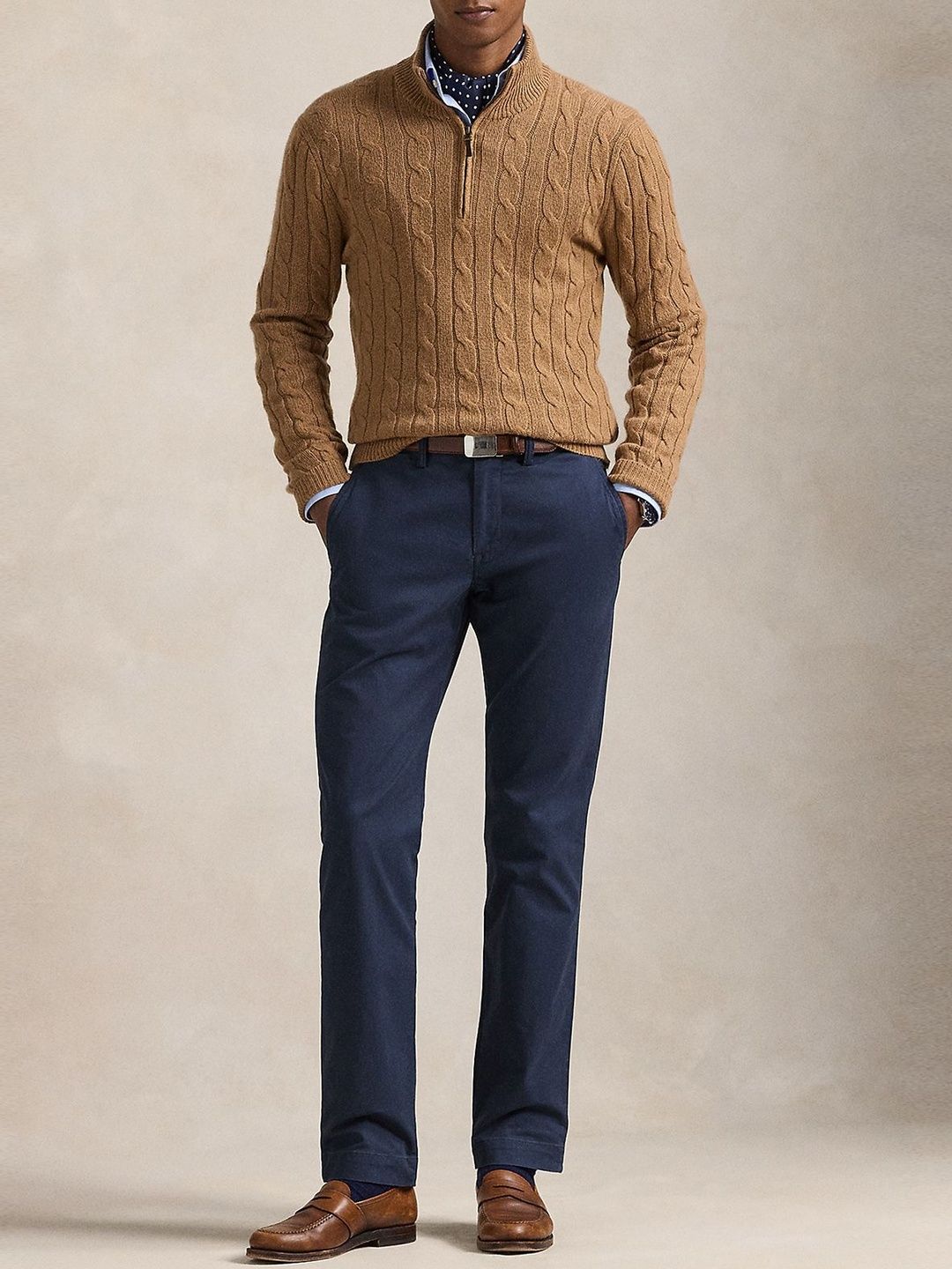 Polo Ralph Lauren Men Mid Rise Regular Fit Bedford Washed Chino Trousers-picture-11