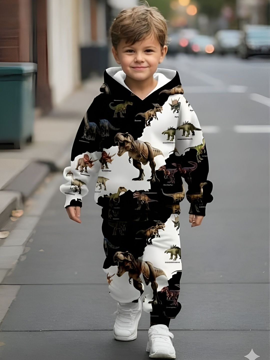 ELPIXIE FASHION Kids Printed Hooded Long Sleeves Sweatshirt & Joggers-picture-38